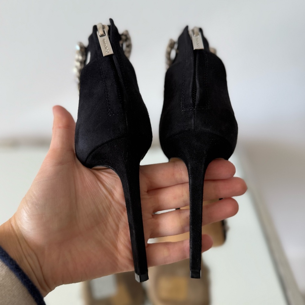 EUC JIMMY CHOO Josefine Crystal Strappy Cocktail Stiletto Sandals - Picture 10 of 15